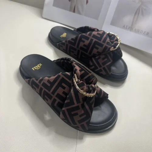 Replica Fendi Slippers For Women #1453882 $76.00 USD for Wholesale