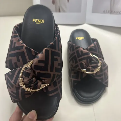 Replica Fendi Slippers For Women #1453882 $76.00 USD for Wholesale