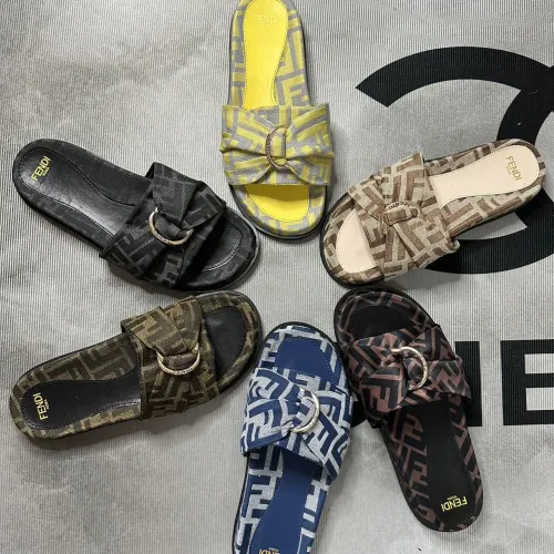 Replica Fendi Slippers For Women #1453896 $80.00 USD for Wholesale