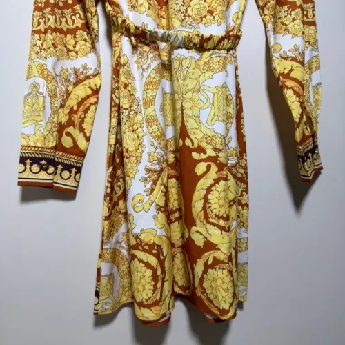 Replica Versace Dresses Long Sleeved For Women #1454424 $92.00 USD for Wholesale