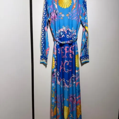 Replica Versace Dresses Long Sleeved For Women #1454442 $98.00 USD for Wholesale