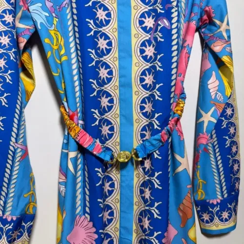 Replica Versace Dresses Long Sleeved For Women #1454442 $98.00 USD for Wholesale