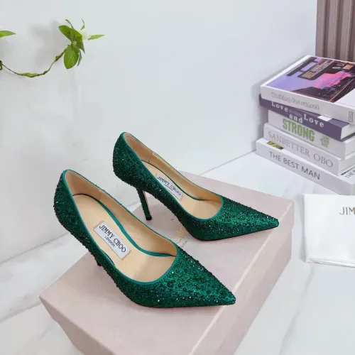 Cheap Jimmy Choo High-Heeled Shoes For Women #1454449, $$118.00 USD On Jimmy Choo High-Heeled Shoes