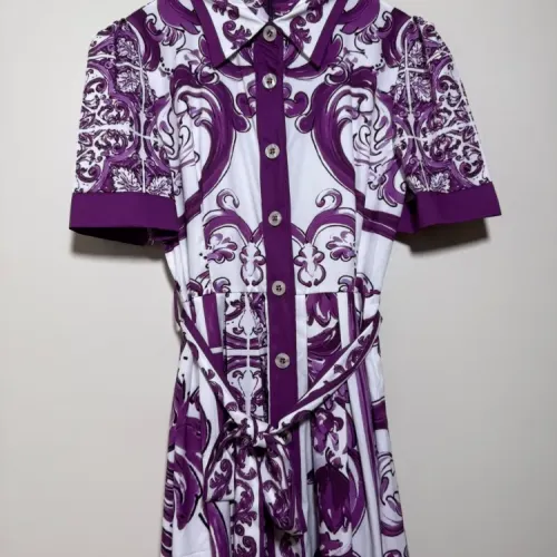 Replica Dolce & Gabbana Dresses Short Sleeved For Women #1454470 $105.00 USD for Wholesale