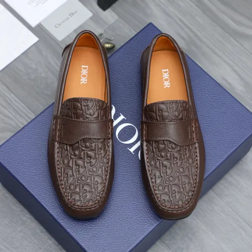 Replica Christian Dior Leather Shoes For Men #1454609 $100.00 USD for Wholesale