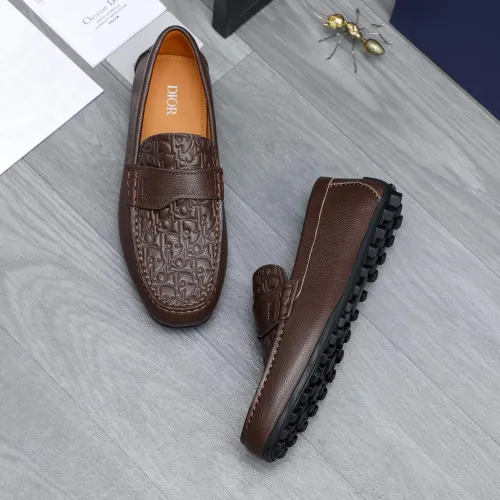 Replica Christian Dior Leather Shoes For Men #1454609 $100.00 USD for Wholesale