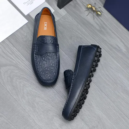 Replica Christian Dior Leather Shoes For Men #1454612 $100.00 USD for Wholesale
