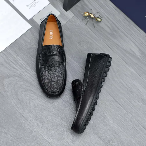 Replica Christian Dior Leather Shoes For Men #1454614 $100.00 USD for Wholesale