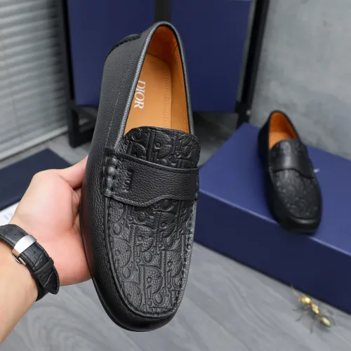 Replica Christian Dior Leather Shoes For Men #1454614 $100.00 USD for Wholesale