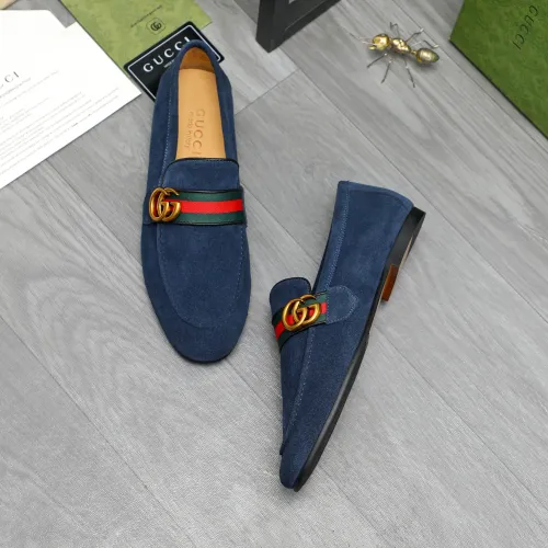 Replica Gucci Oxfords Shoes For Men #1454725 $92.00 USD for Wholesale