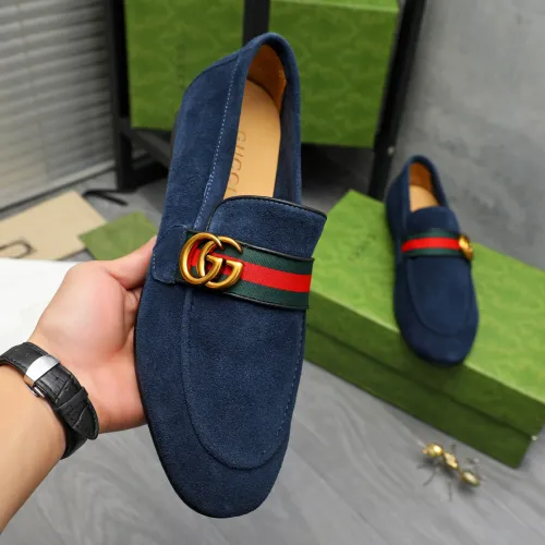 Replica Gucci Oxfords Shoes For Men #1454725 $92.00 USD for Wholesale