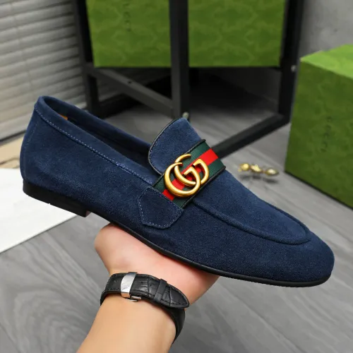 Replica Gucci Oxfords Shoes For Men #1454725 $92.00 USD for Wholesale