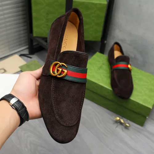 Replica Gucci Oxfords Shoes For Men #1454726 $92.00 USD for Wholesale