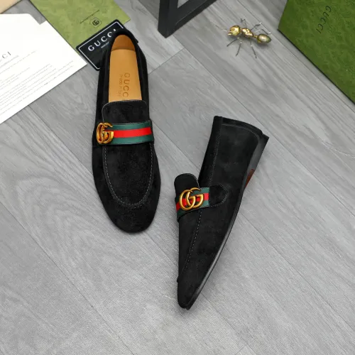 Replica Gucci Oxfords Shoes For Men #1454727 $92.00 USD for Wholesale