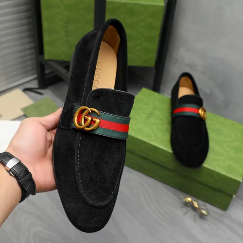 Replica Gucci Oxfords Shoes For Men #1454727 $92.00 USD for Wholesale