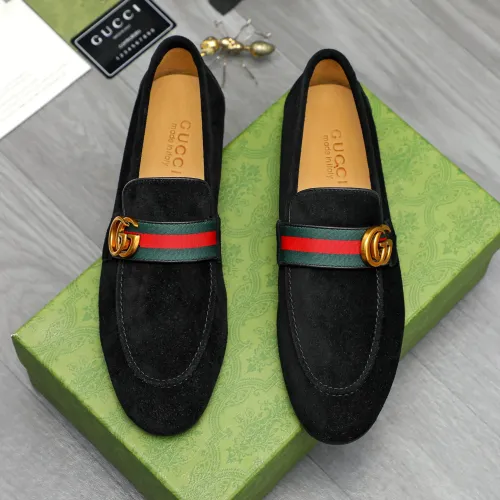 Replica Gucci Oxfords Shoes For Men #1454727 $92.00 USD for Wholesale