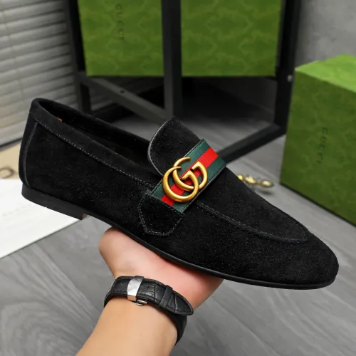 Replica Gucci Oxfords Shoes For Men #1454727 $92.00 USD for Wholesale