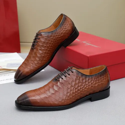 Cheap Salvatore Ferragamo Leather Shoes For Men #1454973, $$92.00 USD On Salvatore Ferragamo Leather Shoes