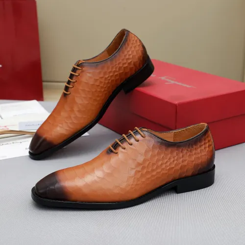 Cheap Salvatore Ferragamo Leather Shoes For Men #1454974, $$92.00 USD On Salvatore Ferragamo Leather Shoes