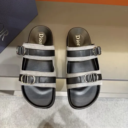 Replica Christian Dior Slippers For Men #1455001 $60.00 USD for Wholesale