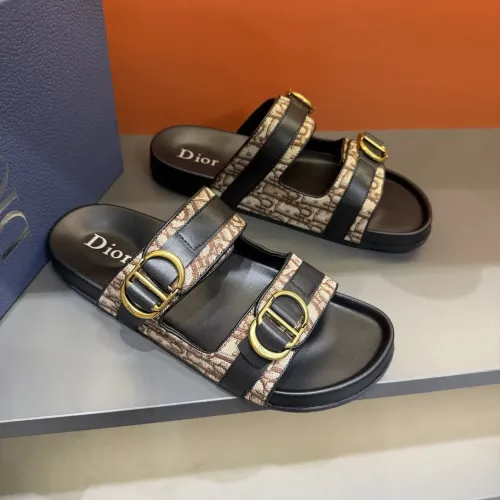 Replica Christian Dior Slippers For Men #1455003 $60.00 USD for Wholesale