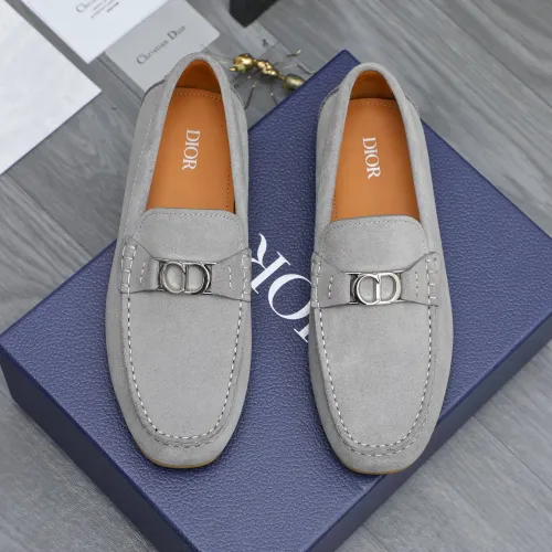 Replica Christian Dior Leather Shoes For Men #1455018 $98.00 USD for Wholesale