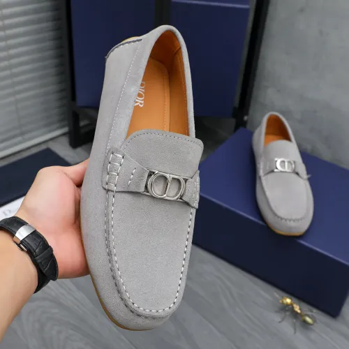 Replica Christian Dior Leather Shoes For Men #1455018 $98.00 USD for Wholesale