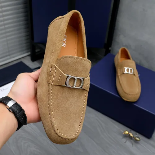 Replica Christian Dior Leather Shoes For Men #1455019 $98.00 USD for Wholesale