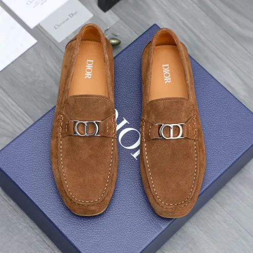 Replica Christian Dior Leather Shoes For Men #1455020 $98.00 USD for Wholesale