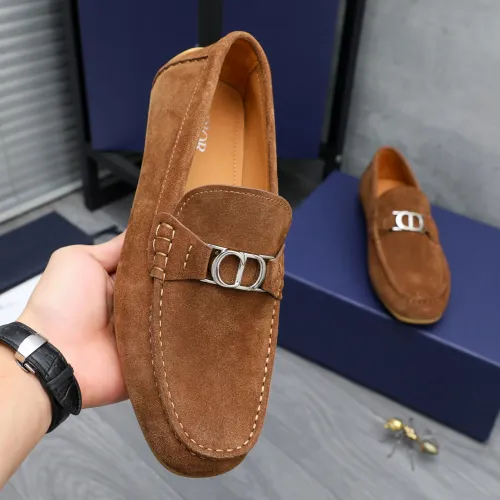 Replica Christian Dior Leather Shoes For Men #1455020 $98.00 USD for Wholesale
