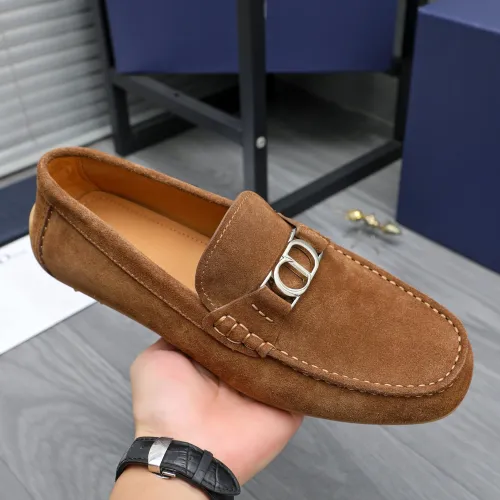 Replica Christian Dior Leather Shoes For Men #1455020 $98.00 USD for Wholesale
