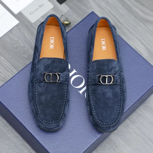 Replica Christian Dior Leather Shoes For Men #1455021 $98.00 USD for Wholesale