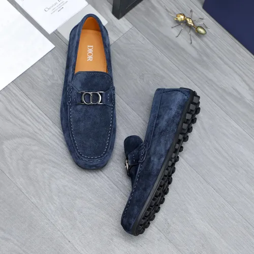 Replica Christian Dior Leather Shoes For Men #1455021 $98.00 USD for Wholesale