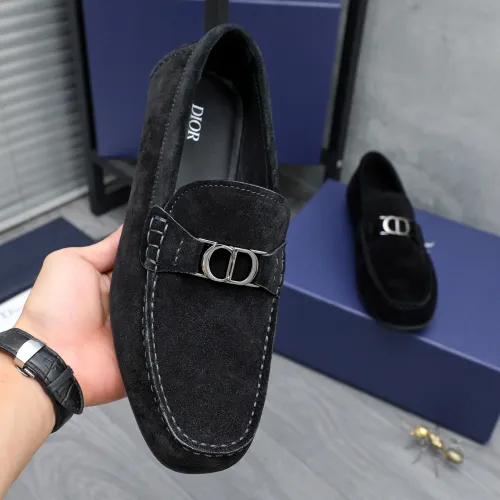 Replica Christian Dior Leather Shoes For Men #1455022 $98.00 USD for Wholesale