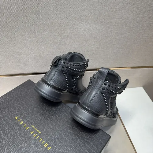 Replica Philipp Plein PP High Tops Shoes For Men #1455199 $132.00 USD for Wholesale