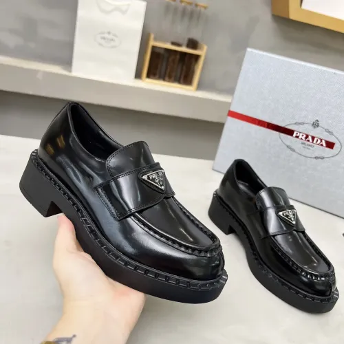 Replica Prada Leather Shoes For Men #1455234 $98.00 USD for Wholesale