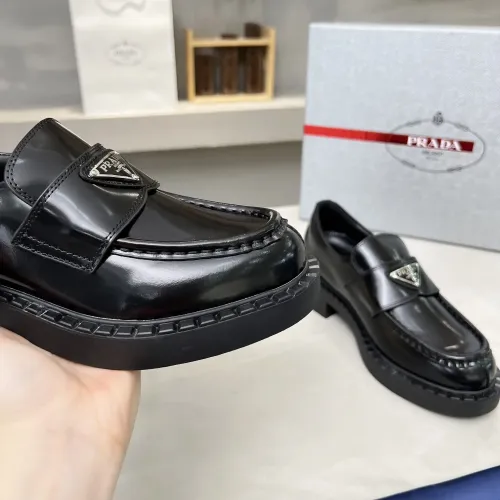 Replica Prada Leather Shoes For Women #1455235 $98.00 USD for Wholesale