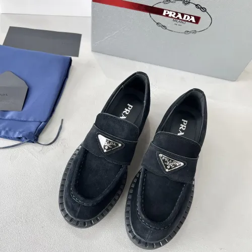 Replica Prada Leather Shoes For Men #1455236 $98.00 USD for Wholesale