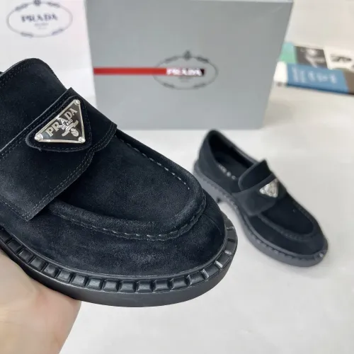 Replica Prada Leather Shoes For Men #1455236 $98.00 USD for Wholesale