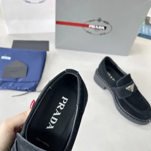 Replica Prada Leather Shoes For Men #1455236 $98.00 USD for Wholesale
