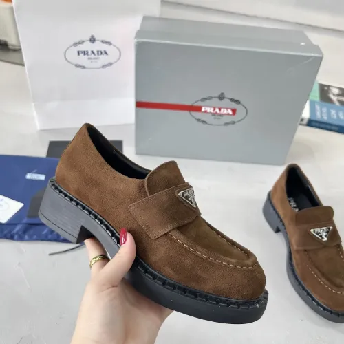 Replica Prada Leather Shoes For Men #1455240 $98.00 USD for Wholesale