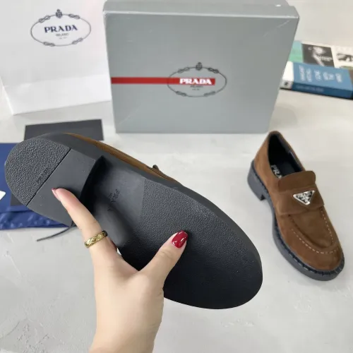 Replica Prada Leather Shoes For Women #1455241 $98.00 USD for Wholesale