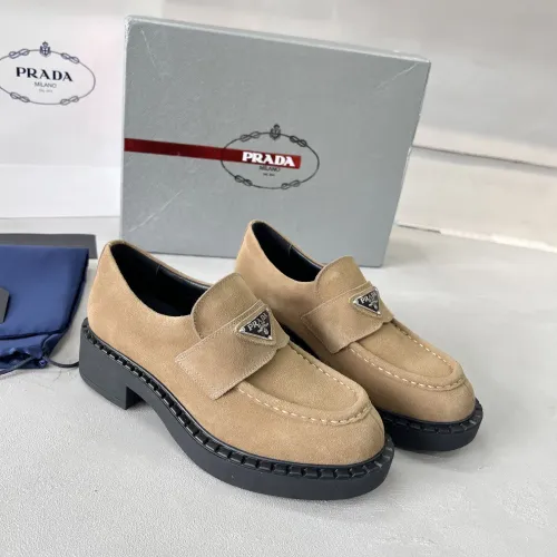 Replica Prada Leather Shoes For Men #1455242 $98.00 USD for Wholesale