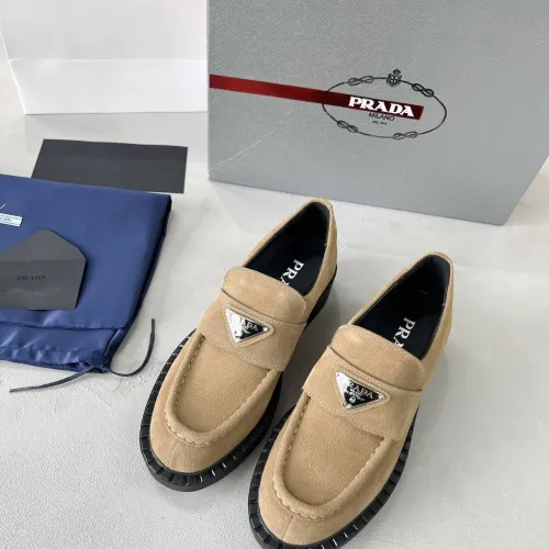 Replica Prada Leather Shoes For Men #1455242 $98.00 USD for Wholesale