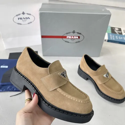 Replica Prada Leather Shoes For Men #1455242 $98.00 USD for Wholesale