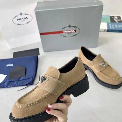 Replica Prada Leather Shoes For Men #1455242 $98.00 USD for Wholesale