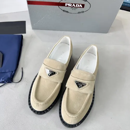 Replica Prada Leather Shoes For Men #1455244 $98.00 USD for Wholesale