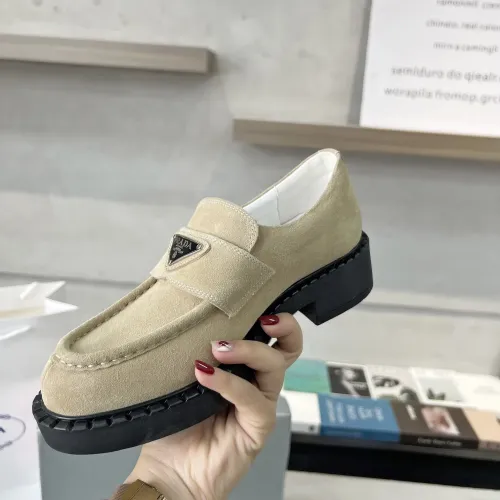 Replica Prada Leather Shoes For Men #1455244 $98.00 USD for Wholesale