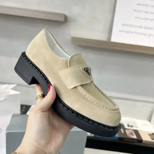 Replica Prada Leather Shoes For Women #1455245 $98.00 USD for Wholesale