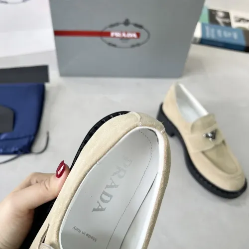 Replica Prada Leather Shoes For Women #1455245 $98.00 USD for Wholesale